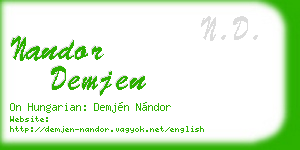 nandor demjen business card